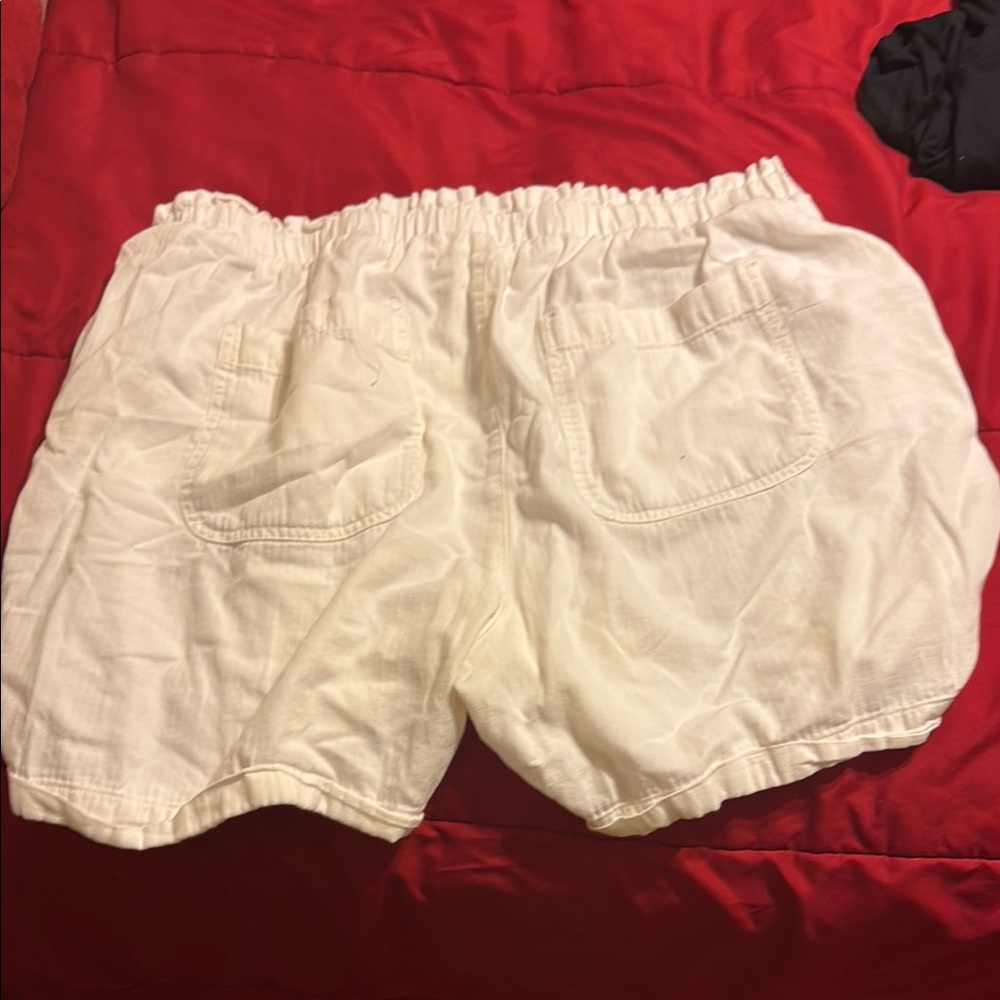 Women's White Casual Shorts
